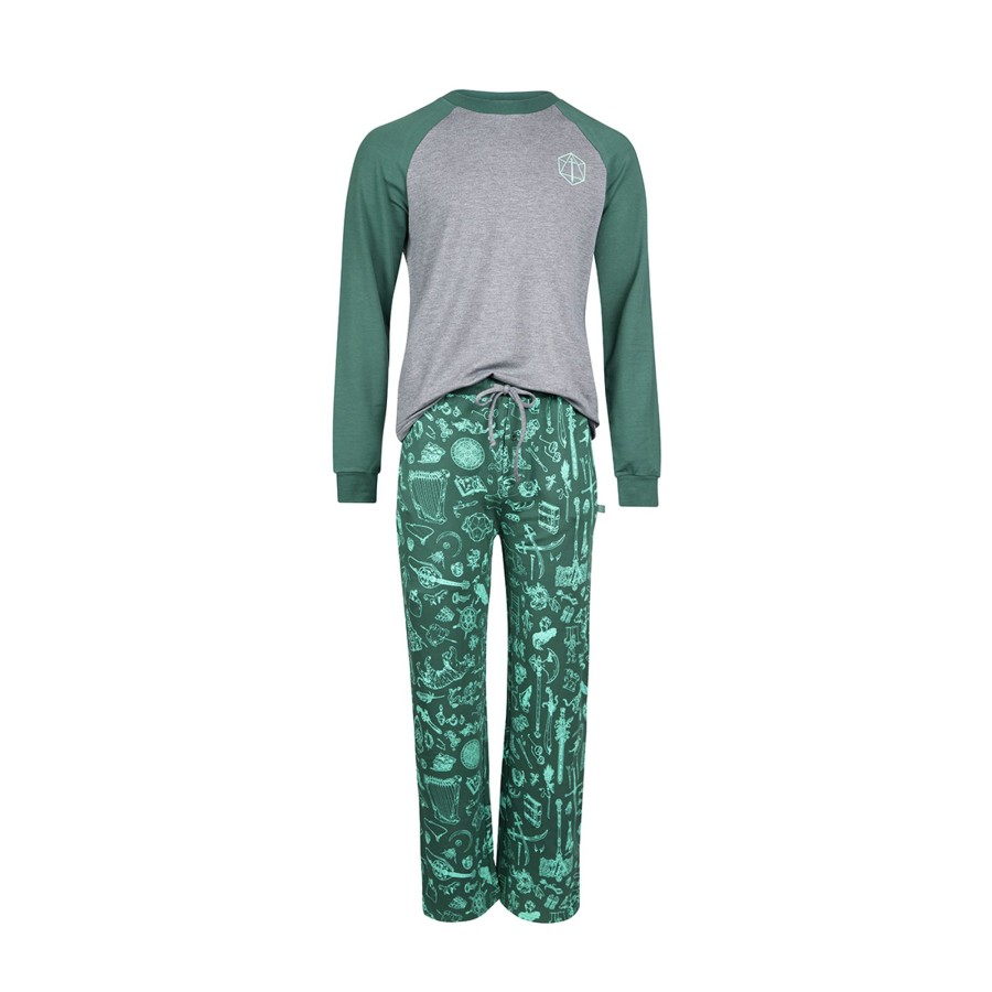 Apparel Critical Role | Critical Role Ultra Soft Forest Green Pajama Lounge Set