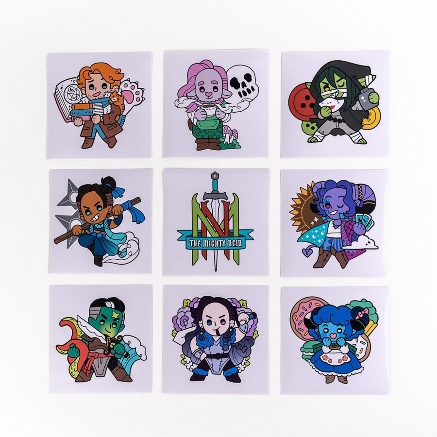 Accessories Mighty Nein | Mighty Nein Chibi Vinyl Decals