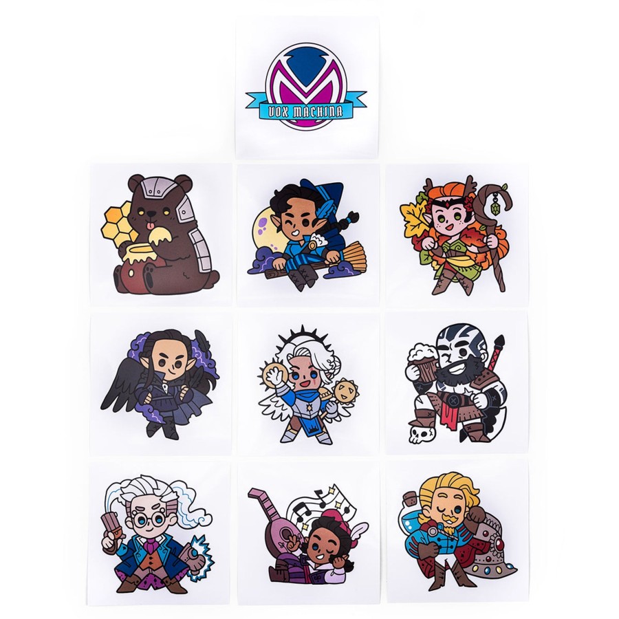 Accessories Vox Machina | Vox Machina Chibi Vinyl Decals Set 10-Pack