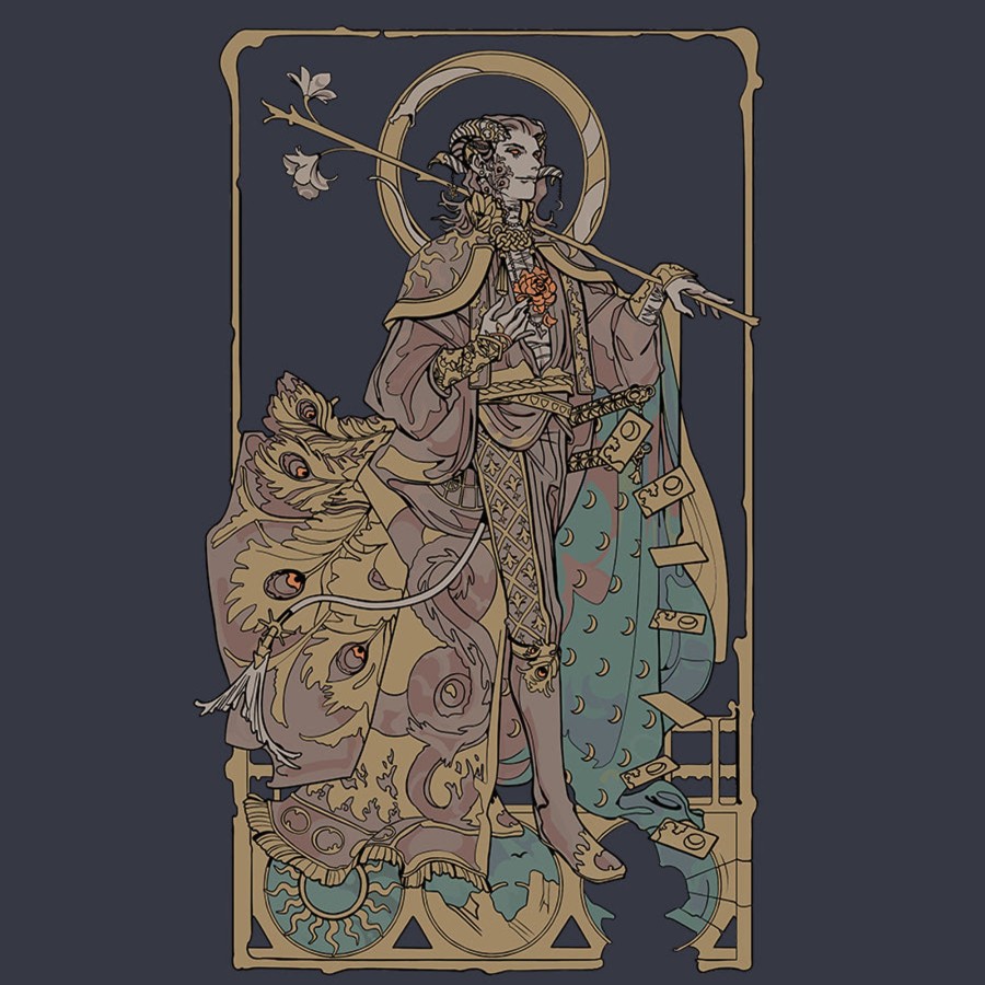 Apparel Mighty Nein | Mollymauk Tealeaf "Long May He Reign" T-Shirt