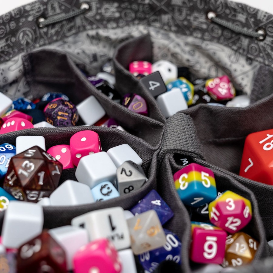 Tabletop Critical Role | Bailey'S Gray Dice Bag Of Hoarding